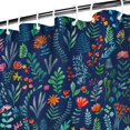 thumbnail image 3 of Waterproof Beautiful Colorful Floral Shower Curtain 72x72 Inch Boho Style Polyester Unique Shower Curtain for Bathroom Hotel Home Decor with 12 Plastic Hooks, 3 of 5