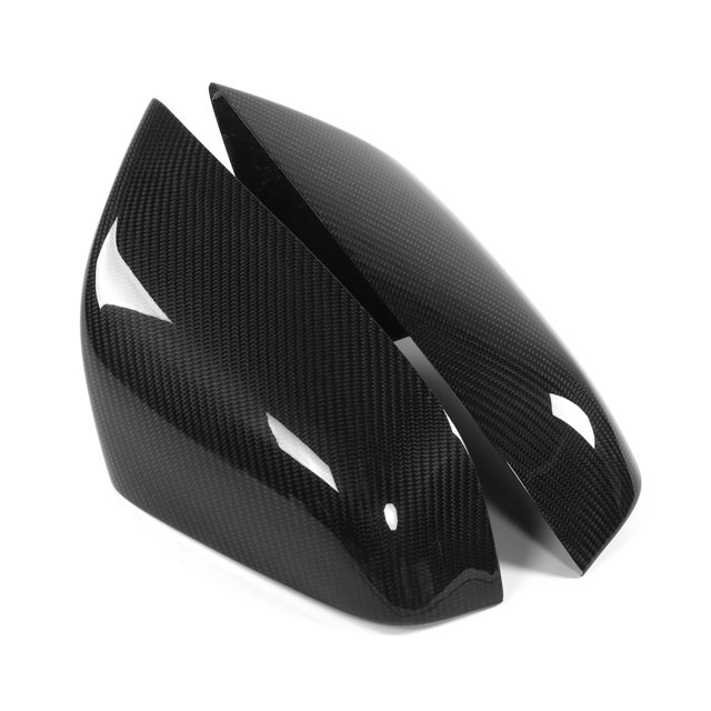 Dry Carbon Fiber Rearview Mirror Cover Trim Compatible withMODEL S 2012-2021 - Lightweight, Durable, Sporty Appearance, Easy Installation