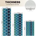 thumbnail image 4 of Blue Green Checkered Pattern Kitchen Rugs Sets Of 3,Kitchen Runner Rugs Non Skid Washable,Decorative Kitchen Floor Mats for Kitchen,Sink,Laundry,17"x30"+ 17"x47" + 17"x59", 4 of 6
