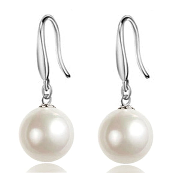UDIYO Dangle Earring Elegant Exquisite Ornament Simple Faux Pearl Eardrop for Daily Life