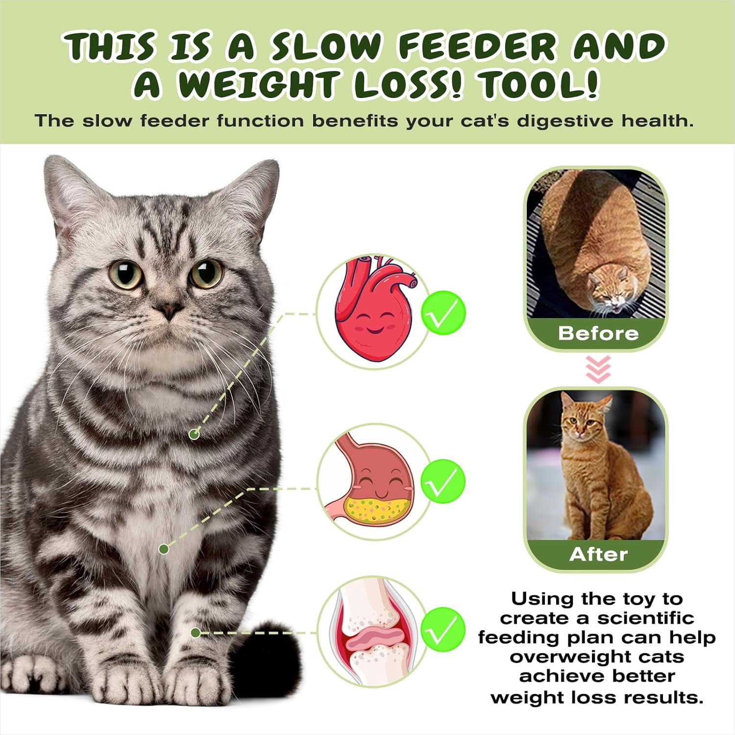 KADTC Cat Puzzle Toy, Large Size, 2 Ways to Play, Treat Puzzle & Foraging Balls for Indoor Cats, Kitten Enrichment Toy, Interactive Brain-Teasing Game
