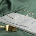 thumbnail image 5 of VisionGlobal Pure Titanium Frame for men/women Blue Light Blocking,Hand-set Diamond Fashion Glasses (Golden Clear, 1.00 Magnification), 5 of 5