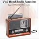 thumbnail image 4 of Radio Vintage con Energía Solar, Radio Retro Recargable por USB, Reproductor de MP3, Altavoz con Linterna, Radio Reloj Compatible, Tarjeta USB/TF, 4 of 5