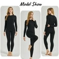 thumbnail image 3 of LANBAOSI Thermal Underwear for Women Set Soft Base Layers Long Johns Warm Winter Top and Bottom Set Size S-XL, 3 of 7