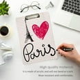 thumbnail image 4 of FMSHPON Paris Symbol Eiffel Tower Clipboard Hardboard Wood Nursing Clip Board and Pull for Standard A4 Letter 13x9 inches, 4 of 7
