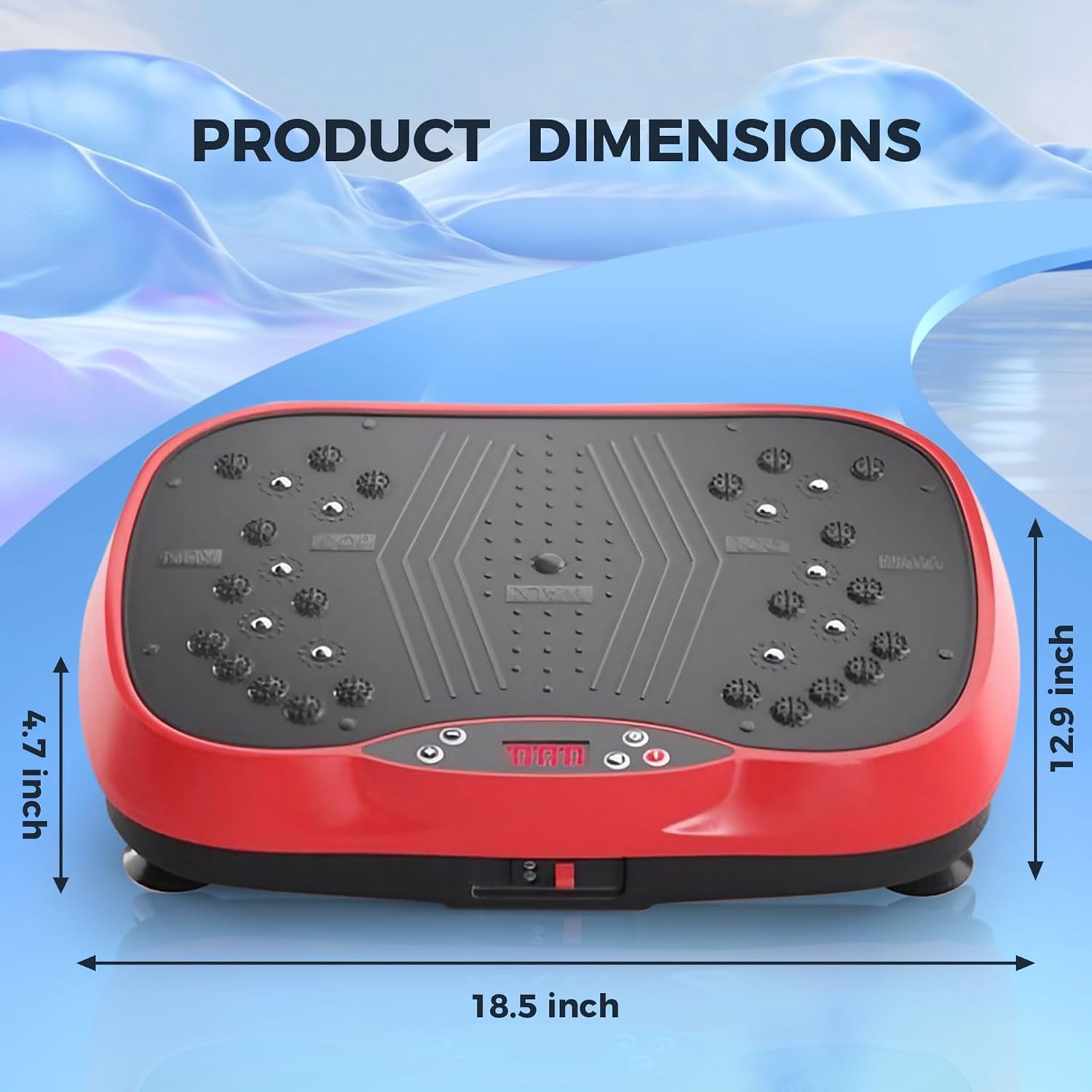 WANKO Vibration Plate Exercise Band Workout Machine - Red