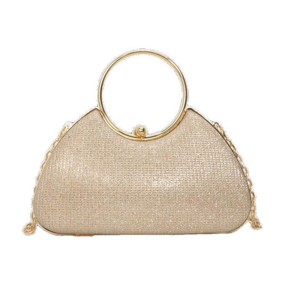 Ikohbadg Elegant Rhinestone Evening Clutch Bag for Women, Sparkling Metal Handle Crossbody Purse for Weddings, Parties, Proms, and Formal Events, Stylish Handbag for Special Occasions