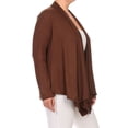 thumbnail image 2 of Women's Plus Size Casual Long Sleeve Draped Open Cardigan XL-4XL, 2 of 6