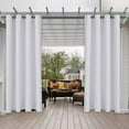 TOPCHANCES Outdoor Patio Curtains Heavy Weighted Porch Waterproof