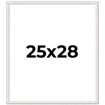 25x28 Frame White Real Wood Picture Frame Width 0.75 inches | Interior Frame Depth 0.5 inches |