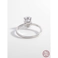 thumbnail image 3 of 1pc Fashionable Oval Cubic Zirconia Decor Silver Ring For Women For Dating Gift, 3 of 5