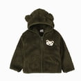 thumbnail image 4 of Staki Baby Girls Coats Toddlers Puffer Jacket Bear Hooded Coats 3-24M(Green,12-18 Months), 4 of 5