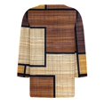 thumbnail image 4 of RXIRUCGD Hauts Décontractés à Manches Longues Imprimés pour Femmes, Col en V, Marron, Taille : 2TG, 4 of 5