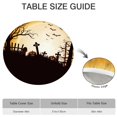 thumbnail image 6 of Round Pumpkin Halloween Tablecloth with Elastic Edge 44 Inch - Fitted Washable Spooky Theme Table Cover for Party Dining, 6 of 6