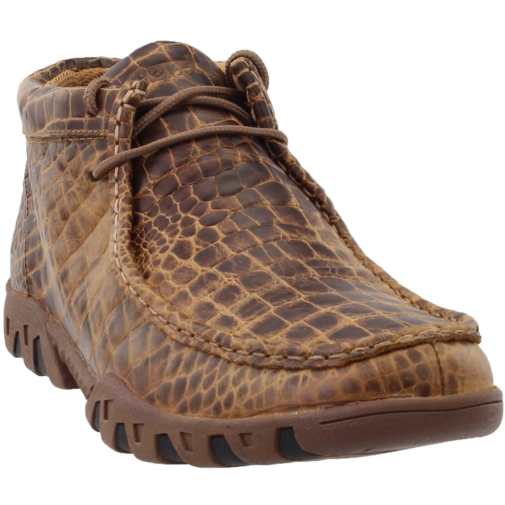 Ferrini Print Crocodile Belly Rogue Chukka  Mens  Boots   Ankle Brown Size