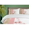 thumbnail image 3 of Ambesonne Japanese Duvet Cover Sets, Romantic Sakura Blooms, 2-Queen, Sand Brown Pale Pink, 3 of 6