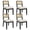 Black-4Pcs, variant on Rattan Dining Chairs Set of 6, French Country Kitchen Chairs with Rattan Back, Modern Mid Century Dining Room Chair with Wooden Legs for Dining Room/Kitchen/Bedroom/Living Room, Black