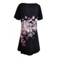 thumbnail image 5 of Falda de vestido de manga corta elástica suelta estampada con cuello en V informal de moda para mujer Pompotops  qwe13907, 5 of 5
