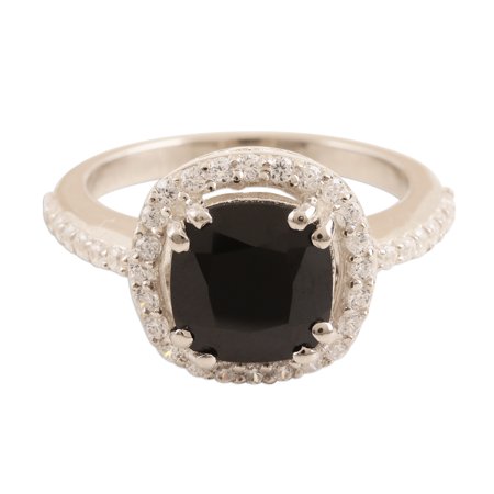 NOVICA Spinel cocktail ring, 'Glamour at Midnight'