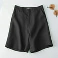 thumbnail image 4 of Women's Summer Shorts Elastic Breathable Loose Cotton Linen Pants Flowy Shorts with Pockets M-3XL, 4 of 4