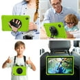 thumbnail image 5 of Case for Samsung Galaxy Tab A9+/A9 Plus 11 Inch 2023 (SM-X210/X216/X218), Multi-Functional Cover with 360° Rotate Stand/Screen Protector/Shoulder Strap/Hand Strap, Green, 5 of 7