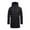 Black, variant on Men's Solid Color Pocket Hooded Mid Length Wool Jacket In Asian Sizes