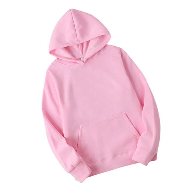 Sonducket Unisex Womem Hombres Algodón Color sólido Sudadera con cordón Sudadera con capucha Camisetas Rosado SG Sonducket AP000776-44