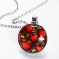 thumbnail image 2 of Fruit Women's Round Glass Pendant Necklace, 2 of 5