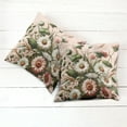 thumbnail image 3 of Ambesonne Floral Eucalyptus Throw Pillow Cover Pack of 2, Blushing Blooms, 2 Pcs-20"x20", Blush Forest Green Pink, 3 of 5