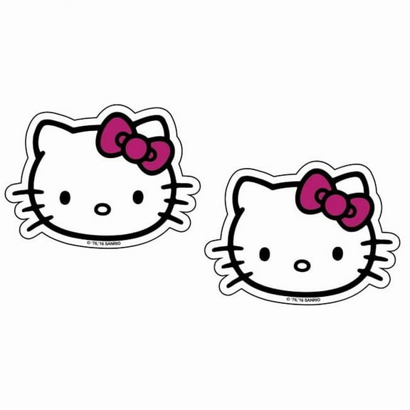 Hello Kitty 887446 3 x 8 in. Cute Aluminum Car Decal