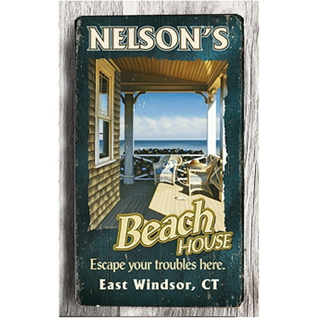 Personalized Metal Sign, Beach House