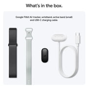 Google Fitbit Air Active Bundle: Screenless Fitness and Health Tracker - Personalized AI-Powered Coaching - Works with Android and iOS - Obsidian + Includes Active Band Size Small