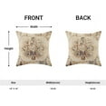 thumbnail image 2 of Boho Pillow Covers 18x18 Set of 2, Carpet Ethnic Design Pattern Decorative Throw Pillows Linen Vintage Rust Farmhouse Cushion Pillow Covers for Sofa Couch Outdoor Decor, 2 of 6