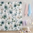 thumbnail image 2 of Shower Curtain Watercolor Dandelion Leaf Shower Curtains for Bathroom Decor, Waterproof Polyester Shower Curtain Set with Hooks, Extra Long 72" x 96" Spring Plant White, 2 of 9