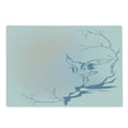 thumbnail image 2 of East Cutting Board, Winter Landscape with Crane on Tree Branch Bird Nature Themed Monochrome Art Print, Decorative Tempered Glass Cutting and Serving Board, Large Size, Blue Pink, by Ambesonne, 2 of 5