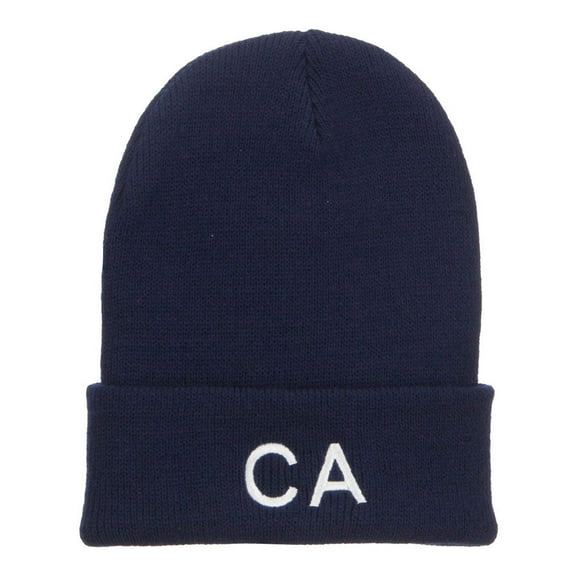 CA California Embroidered Cuff Beanie - Navy OSFM
