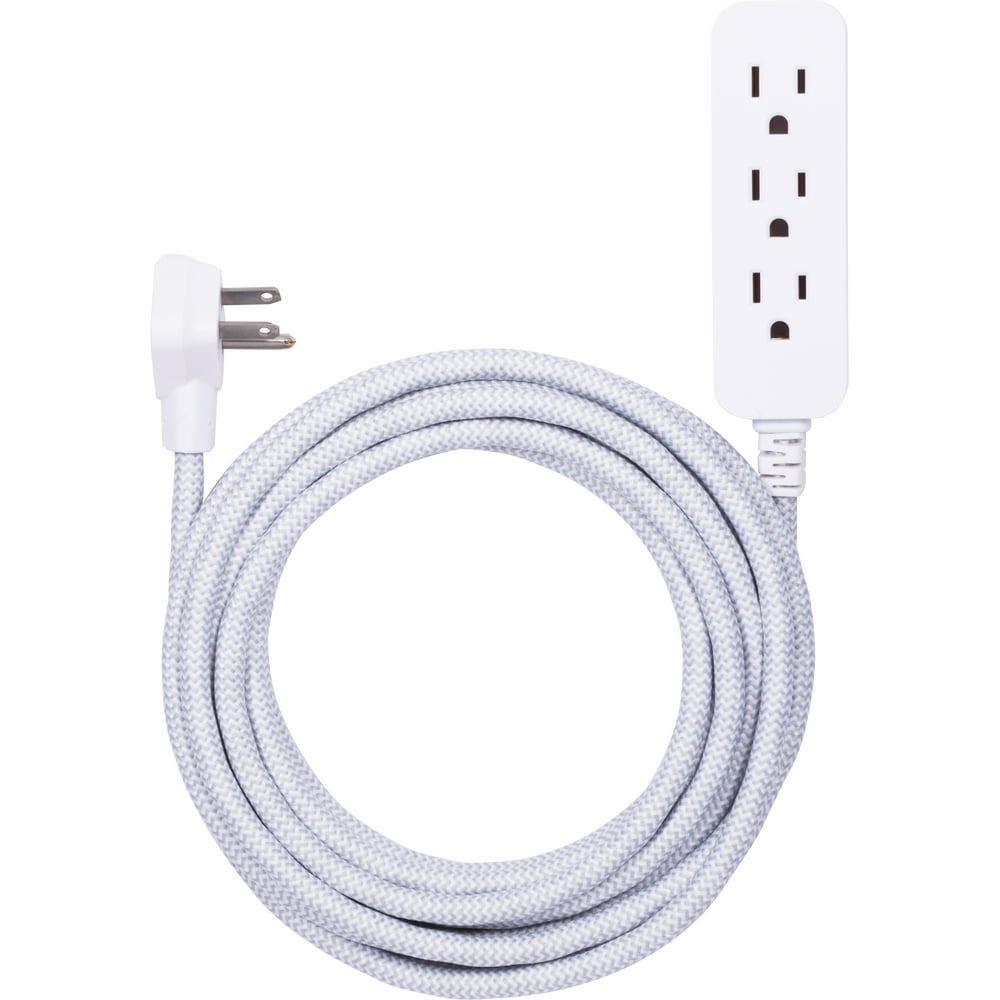 GE Pro Extension Cord with Surge Protection, 15 ft, White 40530