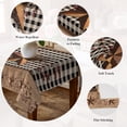 thumbnail image 5 of Brown Texas Star Retro Table Cloth Waterproof Tablecloths, Country Star Buffalo Plaid Wooden Tablecloth Dining Table Cover for Kitchen Party Tabletop Outdoor, Square Tablecloth 54x54 Inch, 5 of 9