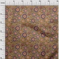 thumbnail image 3 of oneOone Cotton Poplin Twill Tawny Brown Fabric Asian Suzani Quilting Supplies Print Sewing Fabric By The Yard 56 Inch Wide, 3 of 5