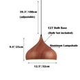 thumbnail image 2 of Minimalism Wood Grain Metal Pendant Light Fixture, Simple Creative Farmhouse Pendant Lighting, Nordic Modern Pendant Lamp, Pendant Light for Over Kitchen Island Dining Room Table Entrance, 2 of 7
