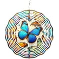 thumbnail image 2 of HELLOYOUNG 10inch metal Wind Spinner Sculpture  wind chime  Garden Spinning Flower Butterfly Wind-Activated Spinning. Hanging Ornament for Outdoor Garden/Yard/Patio & Christmas Home Decor, 2 of 7