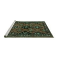thumbnail image 2 of Ahgly Company Machine Washable Indoor Rectangle Persian Turquoise Blue Traditional Area Rugs, 2' x 3', 2 of 4