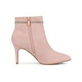 thumbnail image 3 of BLISSFUL STEP Women's Rhines Pointed Toe Stiletto Block Heel Ankle Boot Dust Pink 7.5, 3 of 7