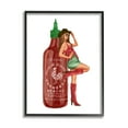 thumbnail image 2 of Stupell Industries Southern Girl Hot Sauce Bottle Beauty & Fashion Painting White Framed Art Print Wall Art, 2 of 5