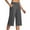 Dark Gray, variant on ZZwxWA Capri Pants for Women Summer Wide Leg Capri Pants with Pockets Belly Control Yoga Capris Plus Size Cropped Pants