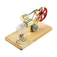 thumbnail image 1 of MesaSe Stirling Engine Kit Electricity Generator Hot Air Motor Model Physical Generator Model with LED Light Flywheel D, 1 of 7