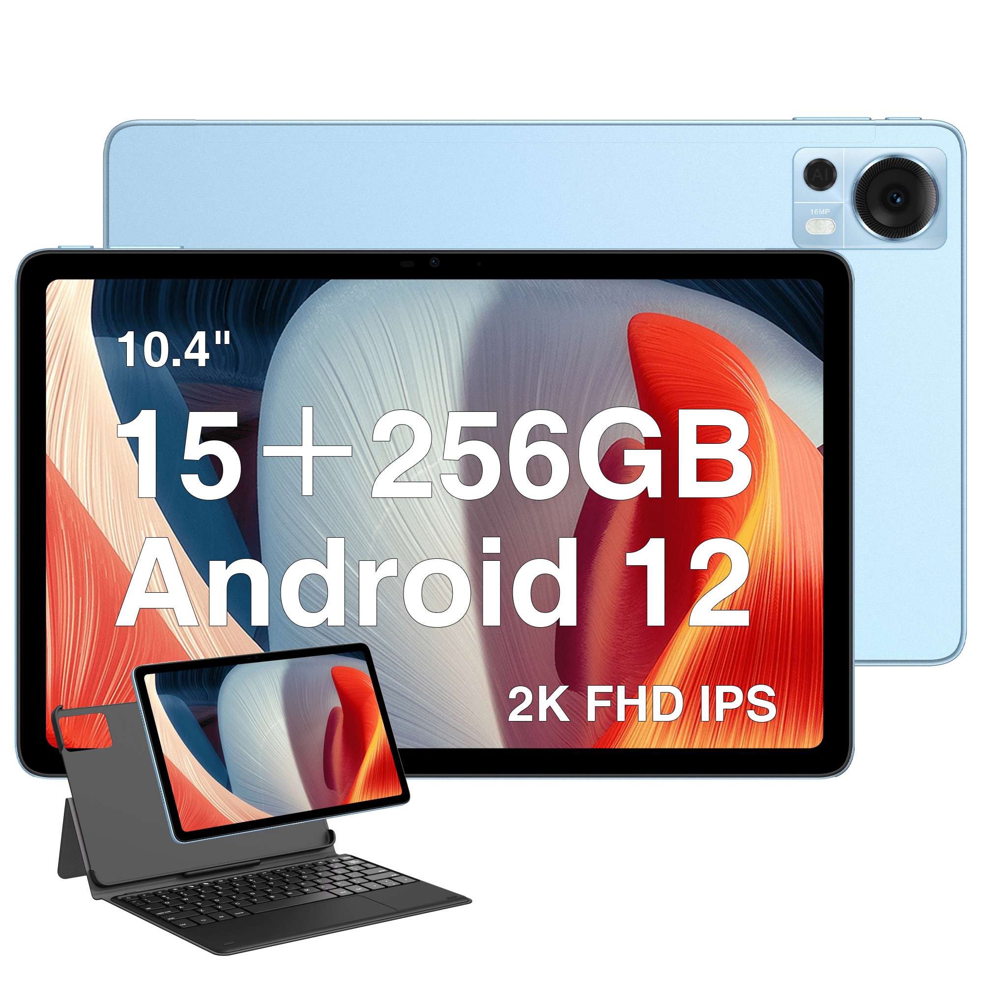 DOOGEE T20 Tablet 10.4 inch, 15GB (8+7GB) RAM+256GB ROM/1TB, 2000×1200 FHD+ 2K Display, Octa-Core, 8300mAh, Android 12 4G LTE Dual SIM Tablets, TÜV Certified, Widevine L1, 16MP+8MP, WiFi,Type C