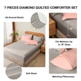 thumbnail image 5 of Flymme 7 Pieces Full Size Bed in a Bag Pink Comforter Set with Sheets Modern Quilted Diamond Bedding Sets Complete Full Bed Sets for Bedroom Decor, 5 of 8