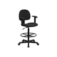 thumbnail image 4 of Scranton & Co Patterned Ergonomic Drafting Chair in Black with Arms, 4 of 9