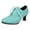 Blue, variant on Women's Kitten Heels Oxfords Pumps Retro Lace Up Breathable Dressy Shoe Ladies Slip on Work Party Heel Sandals Red Size 12